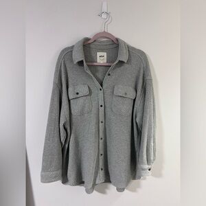 Aerie Waffle Oversized Lumberjane Shirt